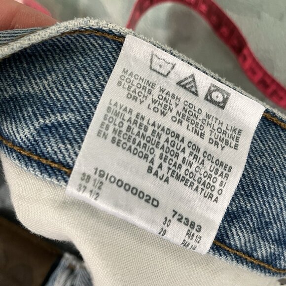 Vintage Lee Jeans Mens 36x29 Blue Denim Straight Leg Western Regular Fit - Picture 9 of 11